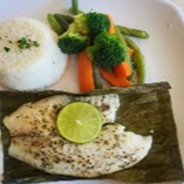 Pescado al vapor.
